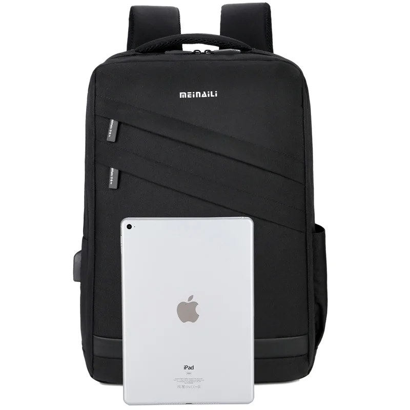 

Business Casual USB Charging Backpack Men Backpack Schoolbag Simple Computer Bag Customizable Logo