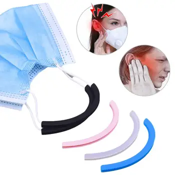 

20pcs ​Silicone Face Mask Earloop Ear Hook Nonslip Ear Grips Soft Comfortable Ear Protection Hook Relieve Ear Pain Mask Access