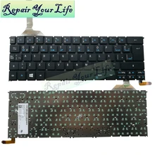 Клавиатура для ноутбука LA Latin для acer R7-371 S3-392 R13 R7-371T MP-13C66LAJ9201 AEZS8L00020 NKI1213026 с подсветкой черный низкая цена