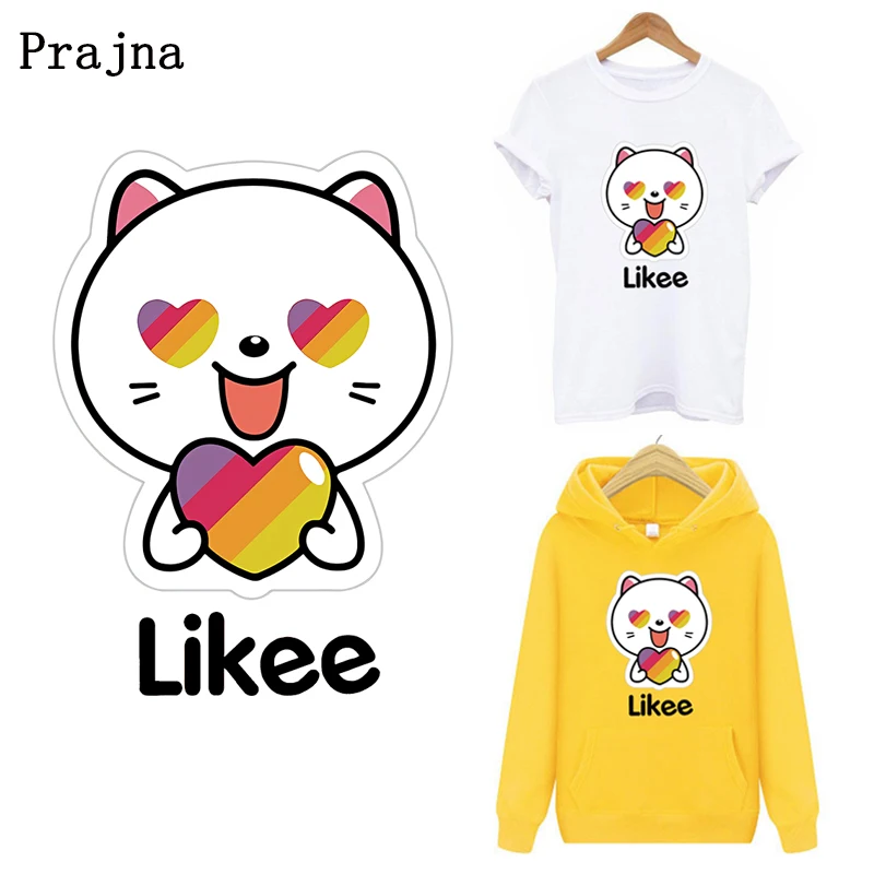 Prajna милые наклейки для глажки кошек на одежду Сделай Сам моющиеся