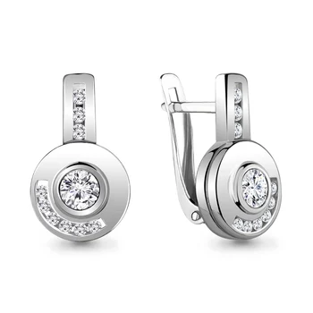 

AQUAMARINE earrings with cubic zirconia, silver 925