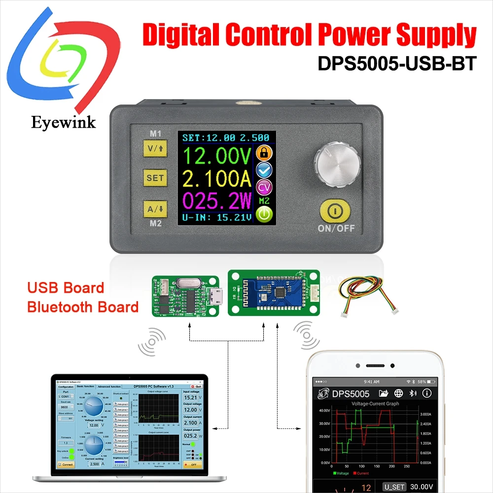 

DPS5005 Communication Constant DC - DC Voltage current Step-down Power Supply module buck Voltage converter voltmeter 50V 5A