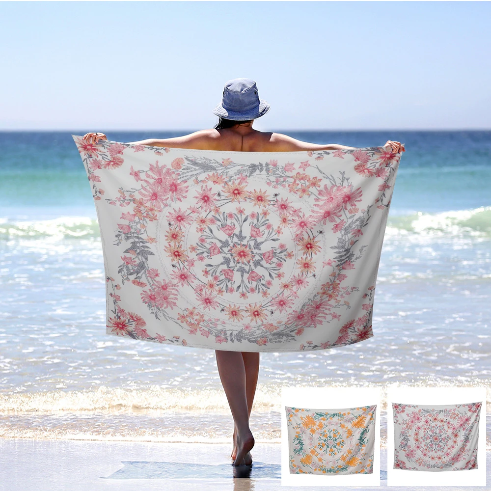 Indian Mandala Tapestry Wall Hanging Flower Psychedelic Decor for Living Room Bedroom Bohemian Plant Print | Дом и сад