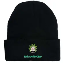 Rick Beanies Rick and шапка Морти эластичная брендовая теплая зимняя вязаная шапка унисекс с вышивкой облегающая шапка для уличных танцев