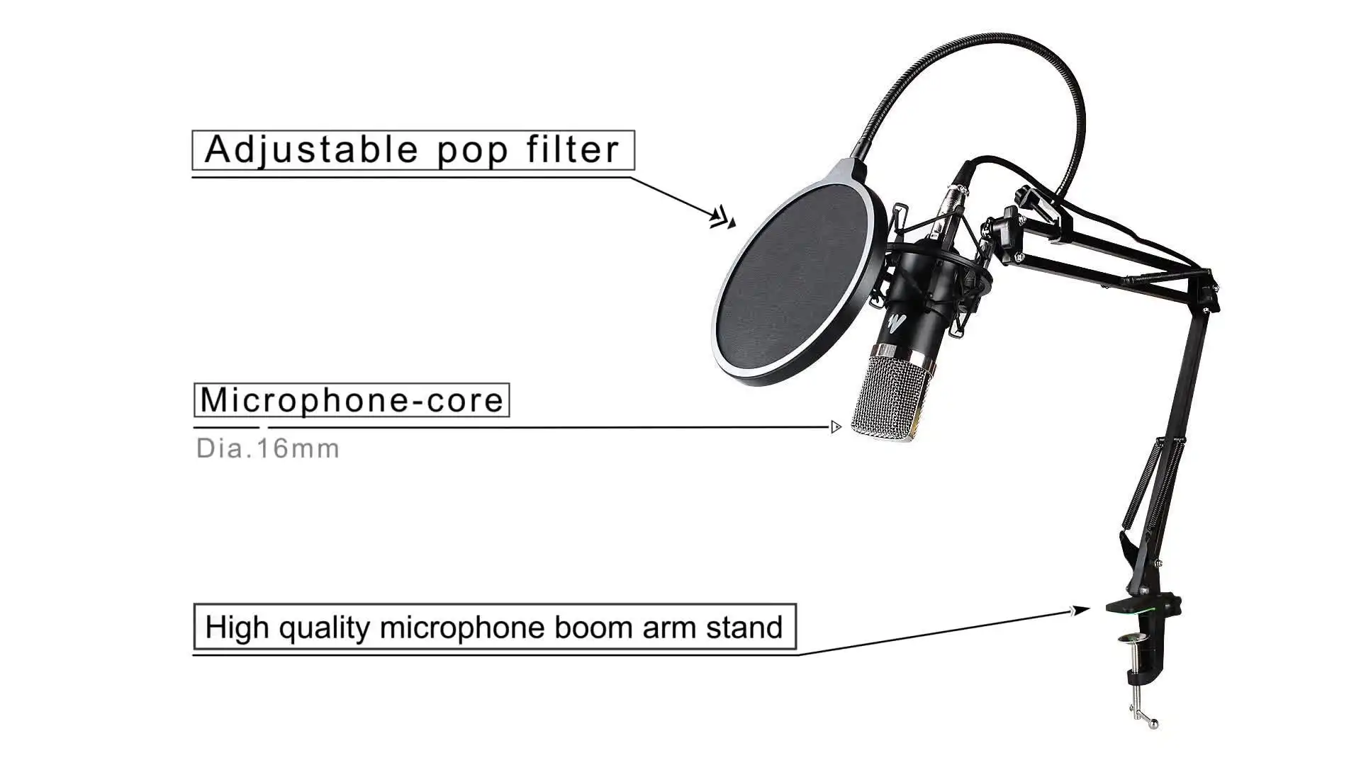 

Top quality voice recording podcasting studio condenser microphone