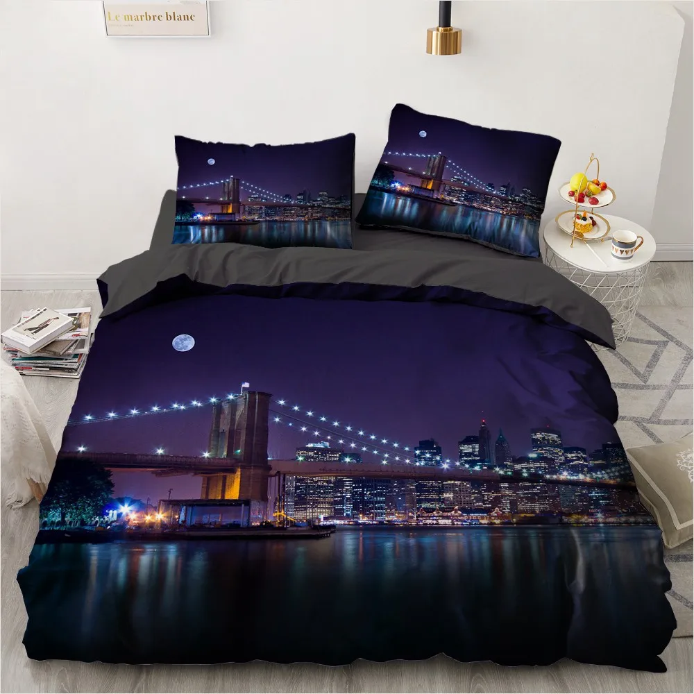 

3D Printed Bedding Sets luxury Bridge In The Dark Roclet Astronaut Single Queen Double Full King Twin Bed For Home Duvet Cover