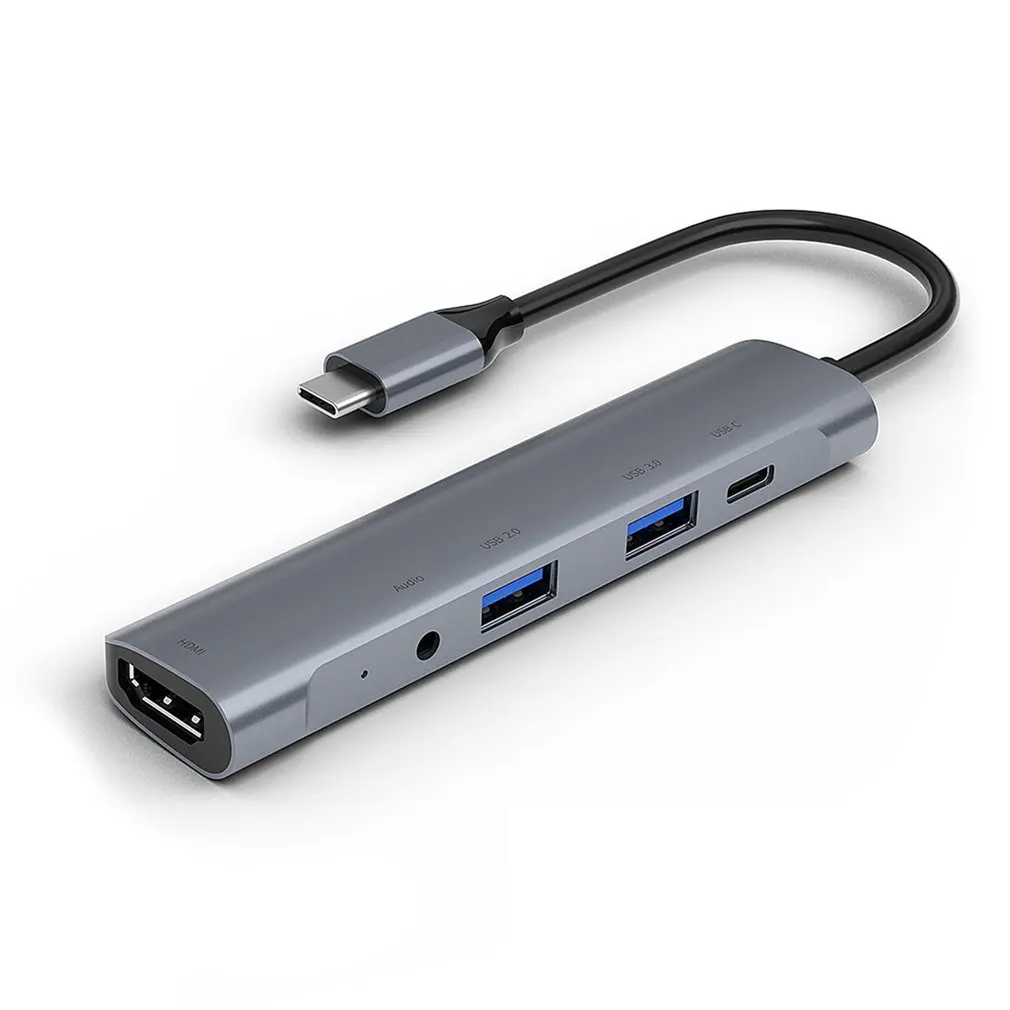 

USB C Laptop Docking Station USB 3.0 HDMI Gigabit PD Fealushon for MacBook Samsung Galaxy S9 /S8 / S8+Type C Dock USB HUB