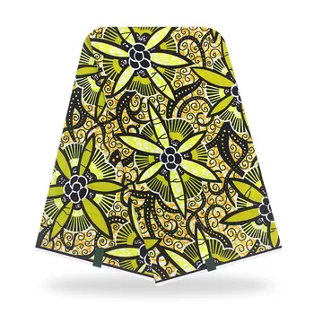 

2020 New arrival 100% cotton real wax Fabrin african Guaranteed Ghana wax Ankara wax Women 6 yards/piece For Party Dress F209-18