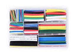 385 pces termoretractil que encolhe a isolação sortidas do cabo de fio da tubulação sleeving, jogo de envolvimento do psiquiatra do calor do tubo termoresistant