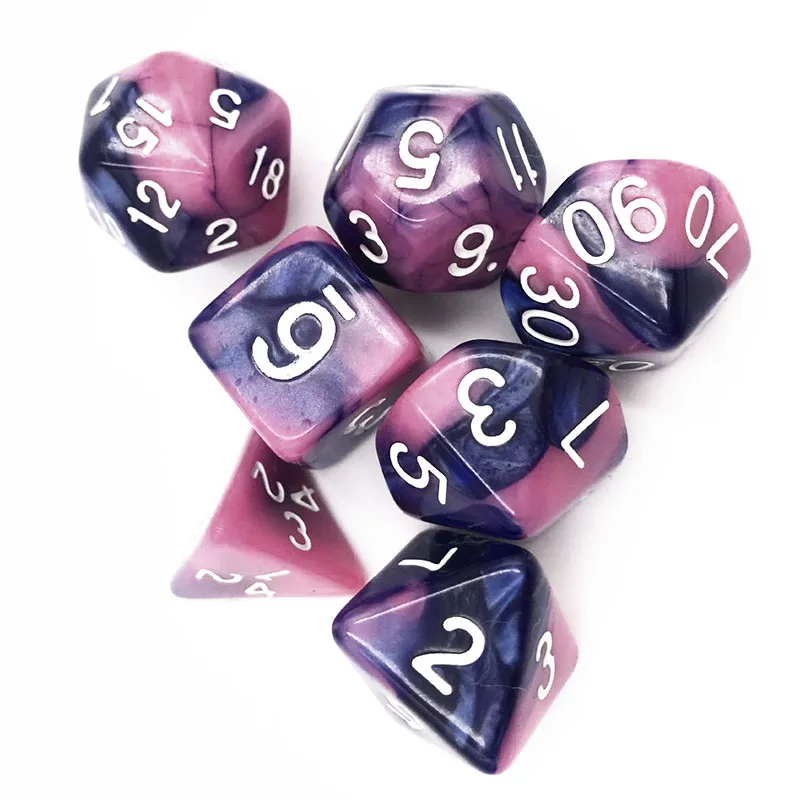 7 шт./компл. многогранные DnD смешанные Цвет кости для ролевой игры Подземелья и