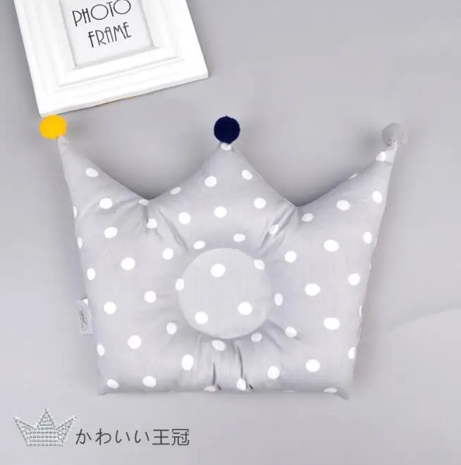 YCZ050ZW Newborn head shaping pillow baby Cushion breastfeeding pillow sleeping cotton cute soft pillows with Plush ball YCZ050 - Цвет: YCZ050ZW