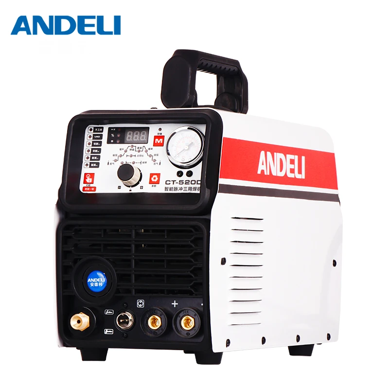ANDELI Smart Portable Single Phase Pulse Welding Machine CT-520DP 3 in 1 Welder with CUT/MMA/TIG Welding machine 3 in 1