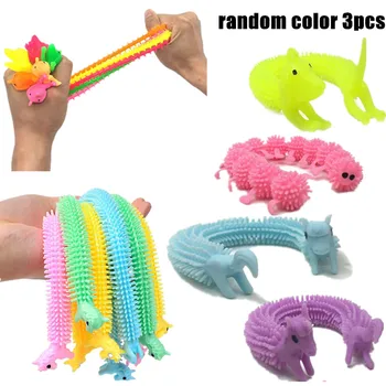 

3pcs Worm Noodle Stretch String TPR Rope Anti Stress Relieve Anxiety Toys String Fidget Autism Vent Toys