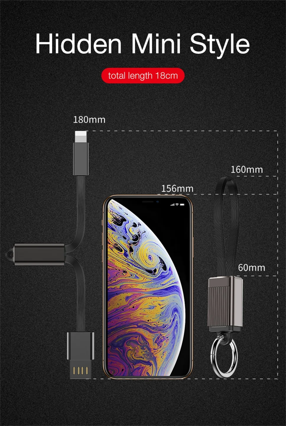 Портативный 3 в 1 USB 2A кабель для передачи данных Micro usb type C для iPhone освещение зарядное устройство мини брелок для зарядки синхронизации данных шнур для samsung