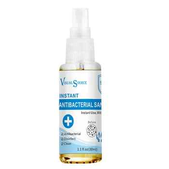 

Fashion-Visualsource 2PCS Travel Portable Mini Hand Sanitizer Anti-Bacteria Moisturizing Disposable Hands-Free Spray 30Ml