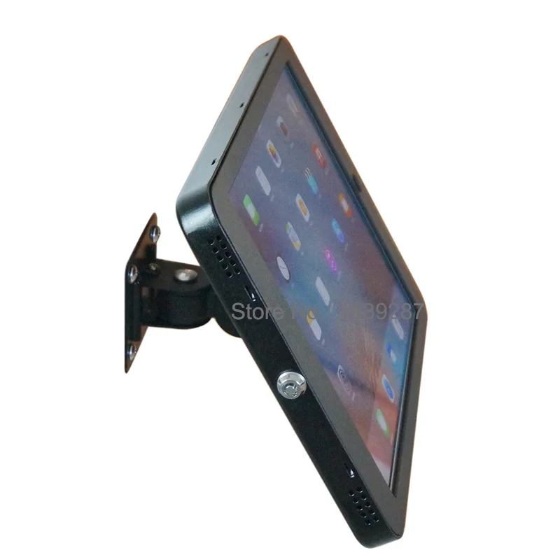 for 12.9 iPad Pro security wall mount with locked enclosure anti-theft holder support display casing specialized metal frame |