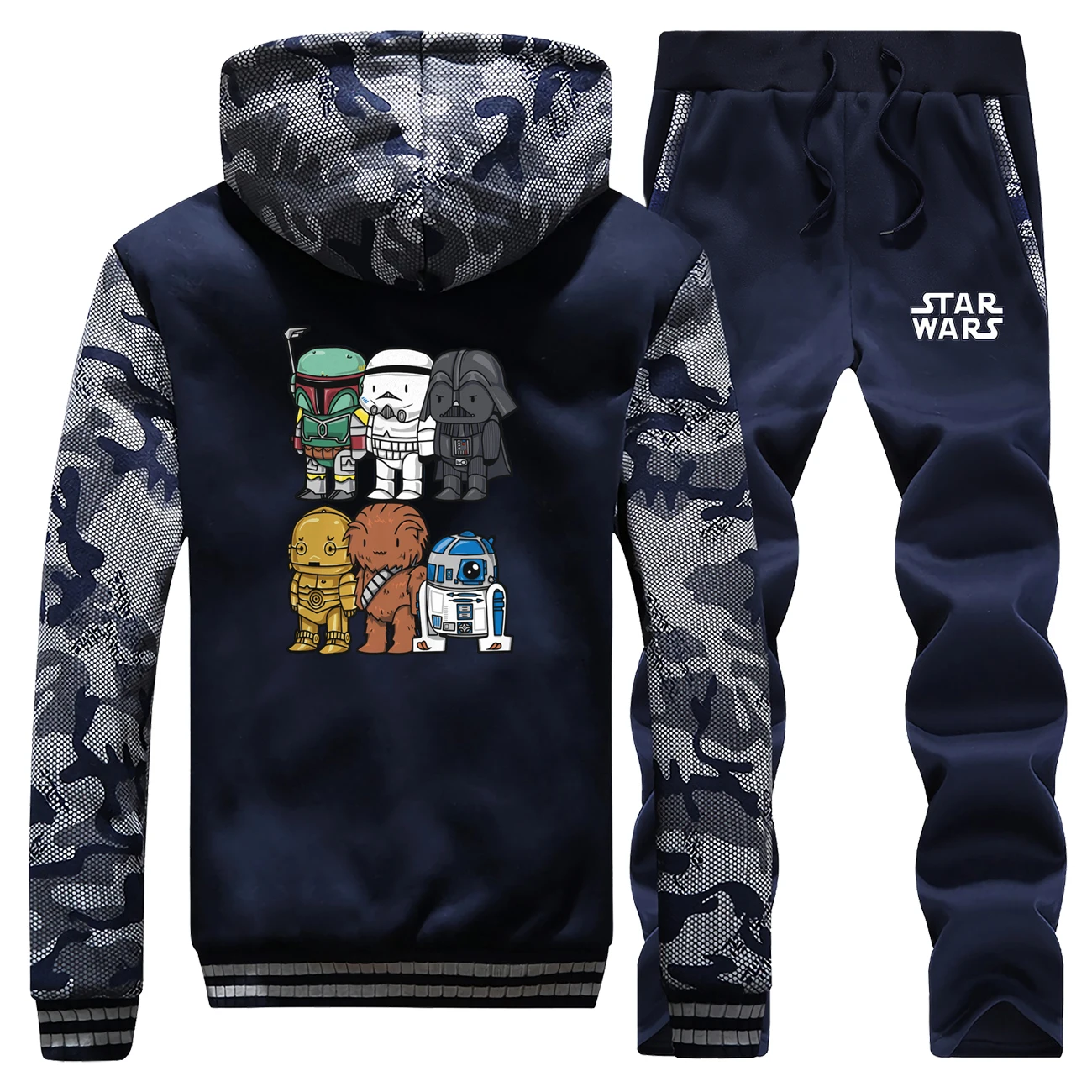 

Deadpool Game of Thrones Tracksuits Jacket Pant Set Yoda Men Sportsuits Hoodies Sweatpant Sets Suit 2 PCS Camo Coat Sportswear
