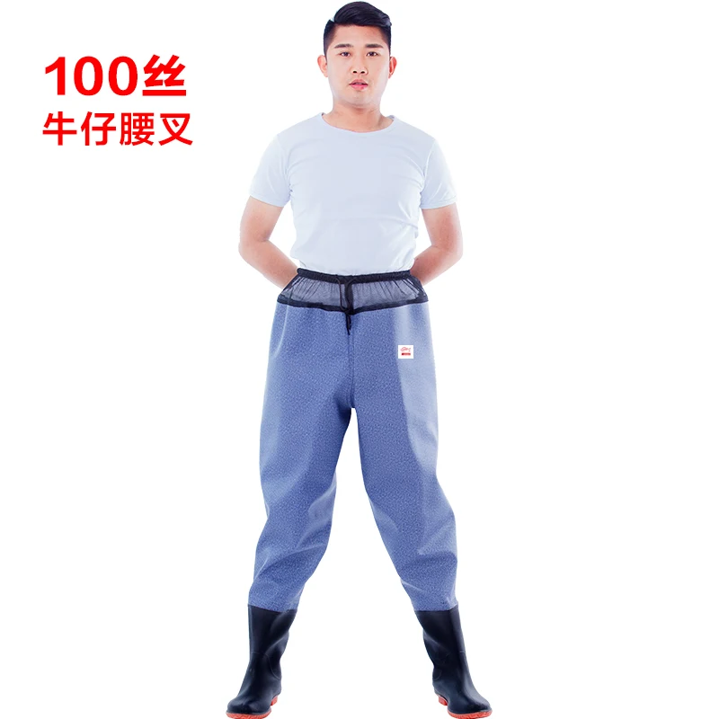blue 100si Мужские wo мужские водонепроницаемые брюки на талии, ультра-светильник средней длины, Утолщенные, для рыбалки, вэйдера, дышащие, непромокаемые сапоги, комбинезон, брюки - Цвет: blue 100si