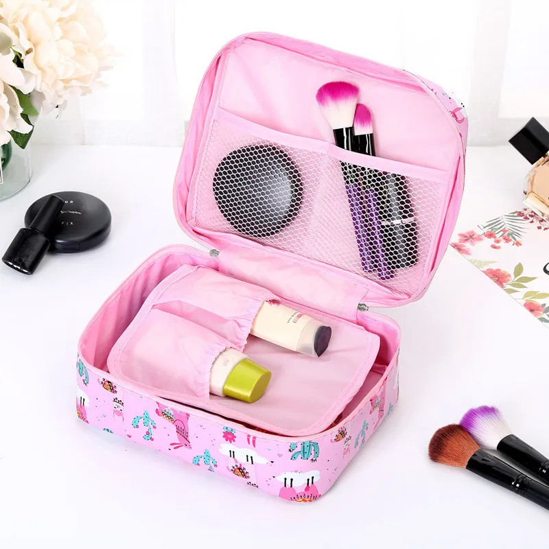 Cosmetic Bag Bathroom Travel Makeup Bag Organizer Neutral Make Up Box Neceser Beauty Case Hanging Toiletry Bag
