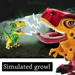 Электронный динозавр робот глаза светящиеся и Ревущие игрушки динозавра прогулки Дракон мальчик детская игрушка Рождественский подарок