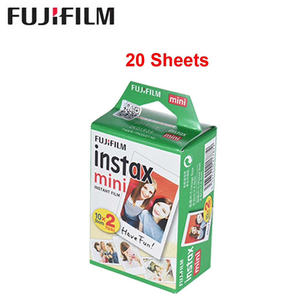Оригинальная белая пленка Fujifilm Instax Mini 10-200 листов для FUJI Instant Photo camera Mini 9 Mini 8 7s 70 90+ сумка для альбома - Цвет: 20PCS