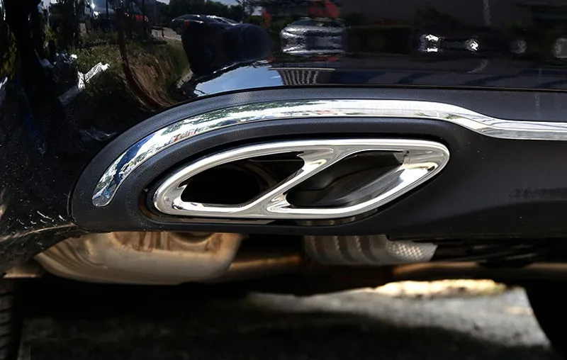 Car Exhaust outputs Tail Frame Trim AMG For Mercedes benz E Class W213 C W205 GLC AB GLE GLS 2015 2016 2017 | Автомобили и