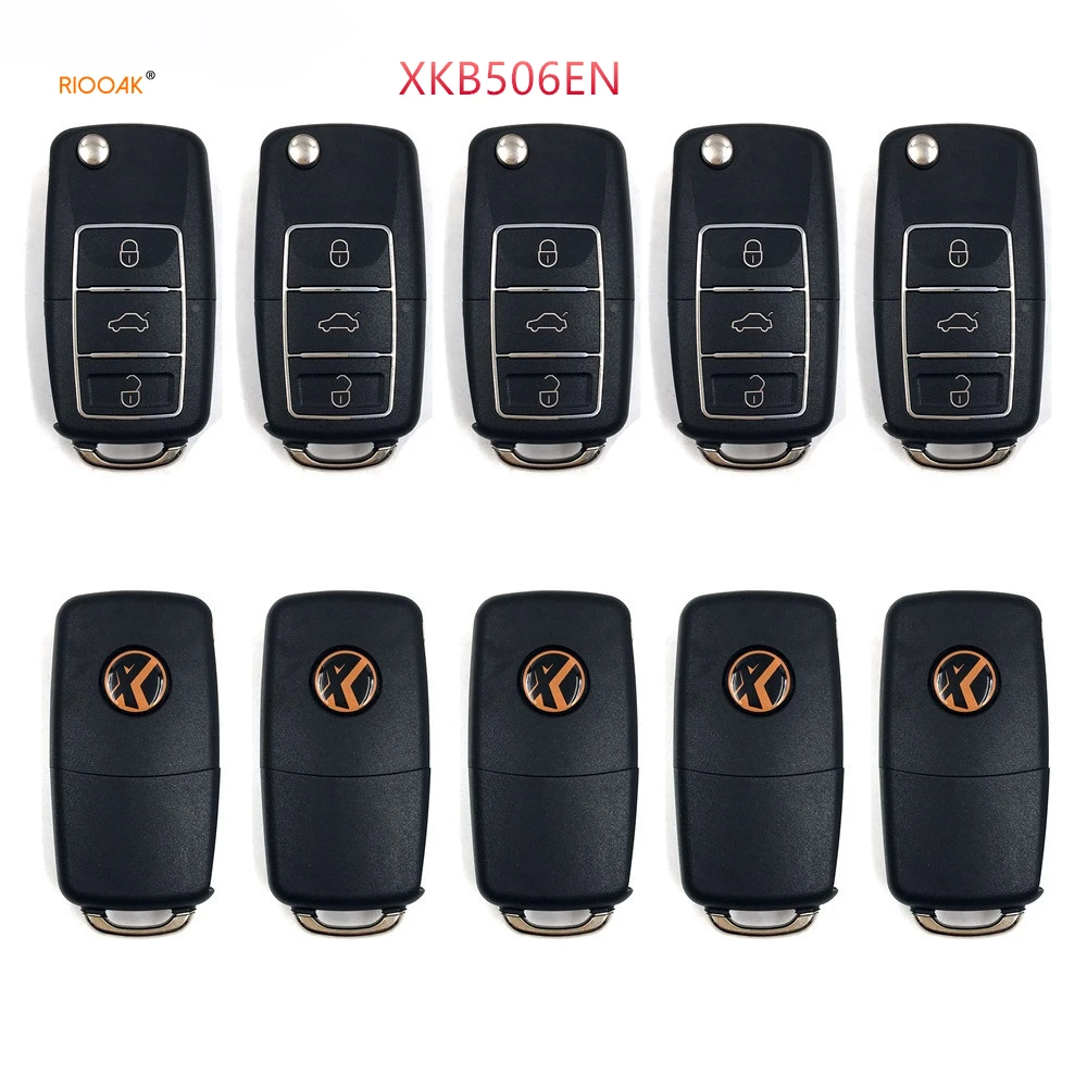 

RIOOAK 5pcs Xhorse XKB508EN XKB506EN XKB510EN Wire Remotes for VW Volkswagen B5 Style VVDI2 VVDI MINI Key Tool Key Programmer