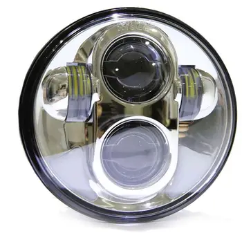 

DC12-30V 5.75 inch 40W 6500-7000K White Light Die-cast Aluminum LED Headlight super bright and energy saving for Vehicles Black