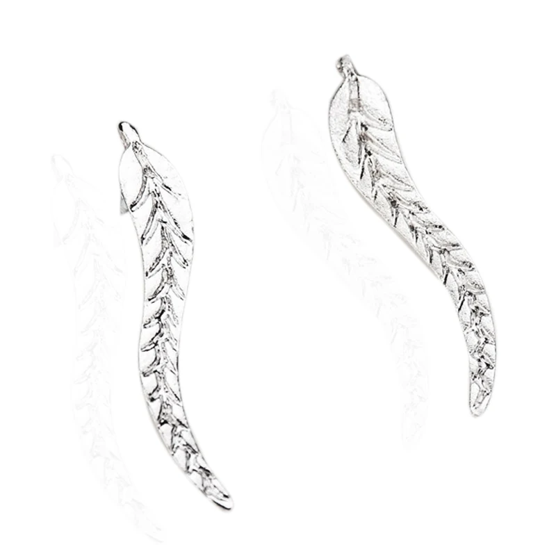 

Vintage Jewelry Exquisite Leaf Earrings Modern Beautiful Feather Stud Earrings For Women Silver
