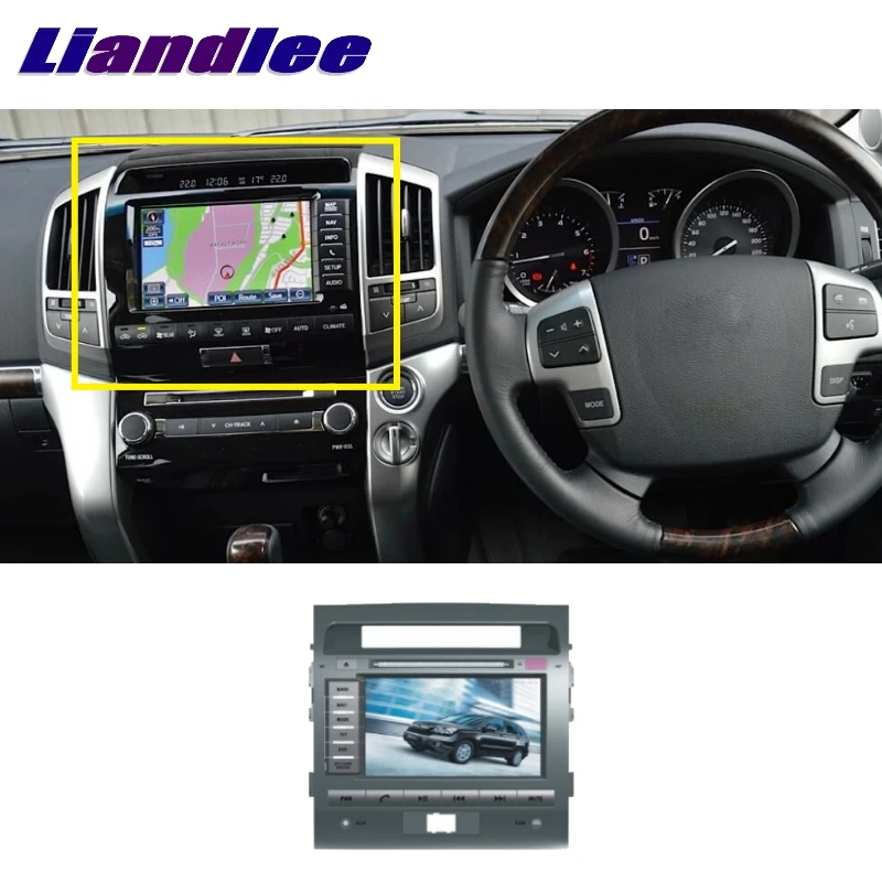 Для Toyota Land Cruiser LC200 2004 LiisLee автомобильный мультимедиа, ТВ DVD gps аудио стерео Hi-Fi радио стиль навигация NAV NAVI