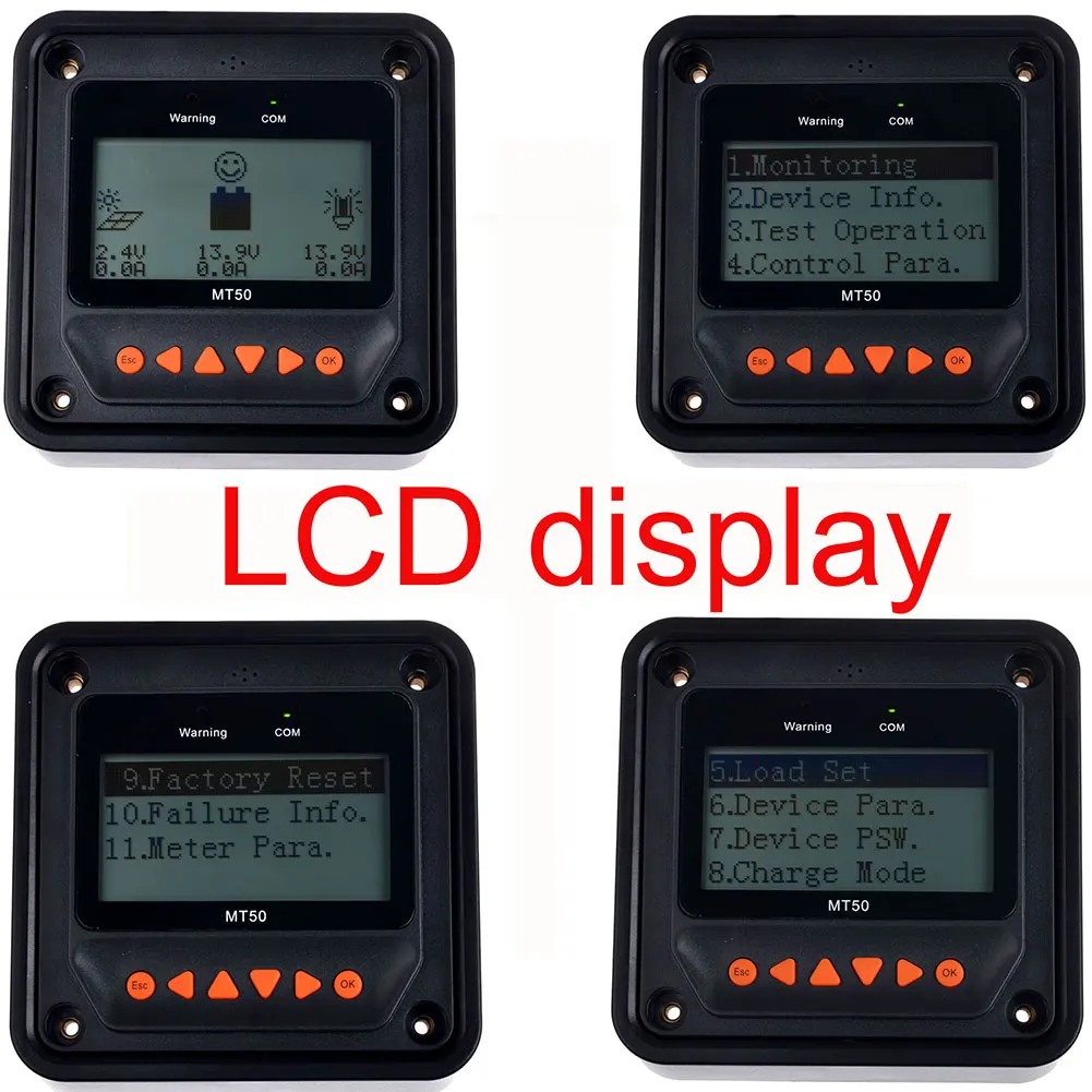 

MT50 Regulator Graphic Large-screen Remote Meter Liquid Crystal Display Multifunction Digital RJ45 Cable For Tracer-AN Tracer-BN