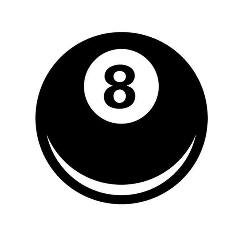

Lovely Car Sticker Vinyl Decals Magic 8 Ball Waterproof Window Anti-UV Rearvie Mirror Car Accessories PVC 14cm X 14cm