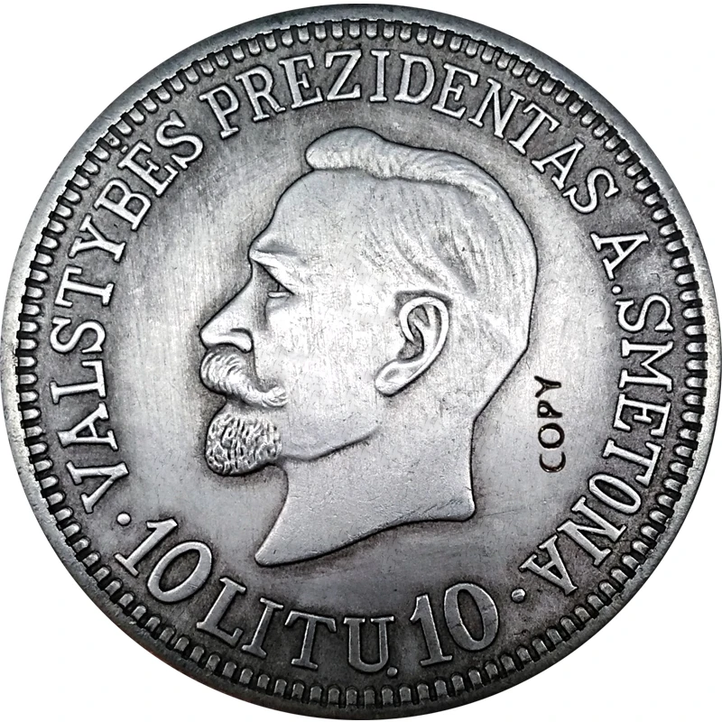 Литовские монеты 1918 1938 копия 38 мм металлический значок подарок художественная