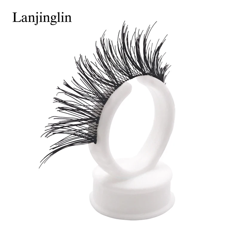 LANJINGLIN, 5 пар, натуральные крестовые ресницы, ручная работа, накладные ресницы для наращивания, искусственные накладные ресницы, для макияжа, полная полоска, ресницы, 0,5 см-1 см