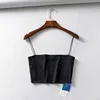 2022 Summer Women's Crop Top Sexy Elastic Cotton Camis sleeveless Short Tank Top Bar ► Photo 2/6