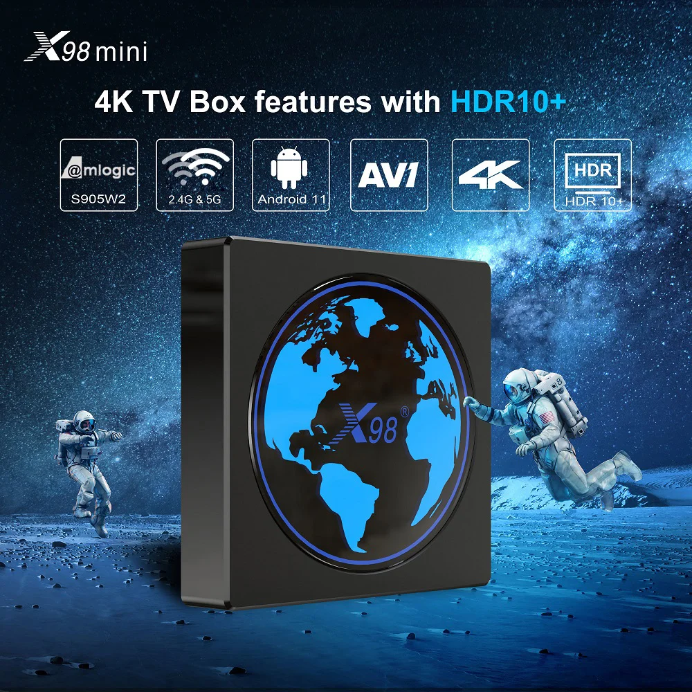 Caixa de tv Vontar Amlogic Android 11 4g 64gb X98 Mini Suporte Av1 Wifi bt Youtube Media Player 4gb32gb Conjunto Caixa Superior X98mini S905w2 - Image 2