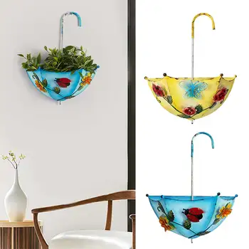

Wall Mounted Flower Pot Home Decor Hanging Balcony Detachable Office Backyard Easy Install Outdoor Garden Iron Art Patio