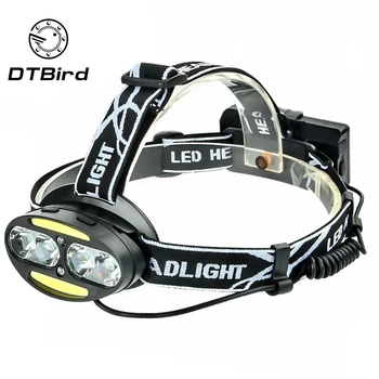 

New portable design 6LED 8LED strong headlamp USB charging headlamp for camping search outdoor induction headlamp