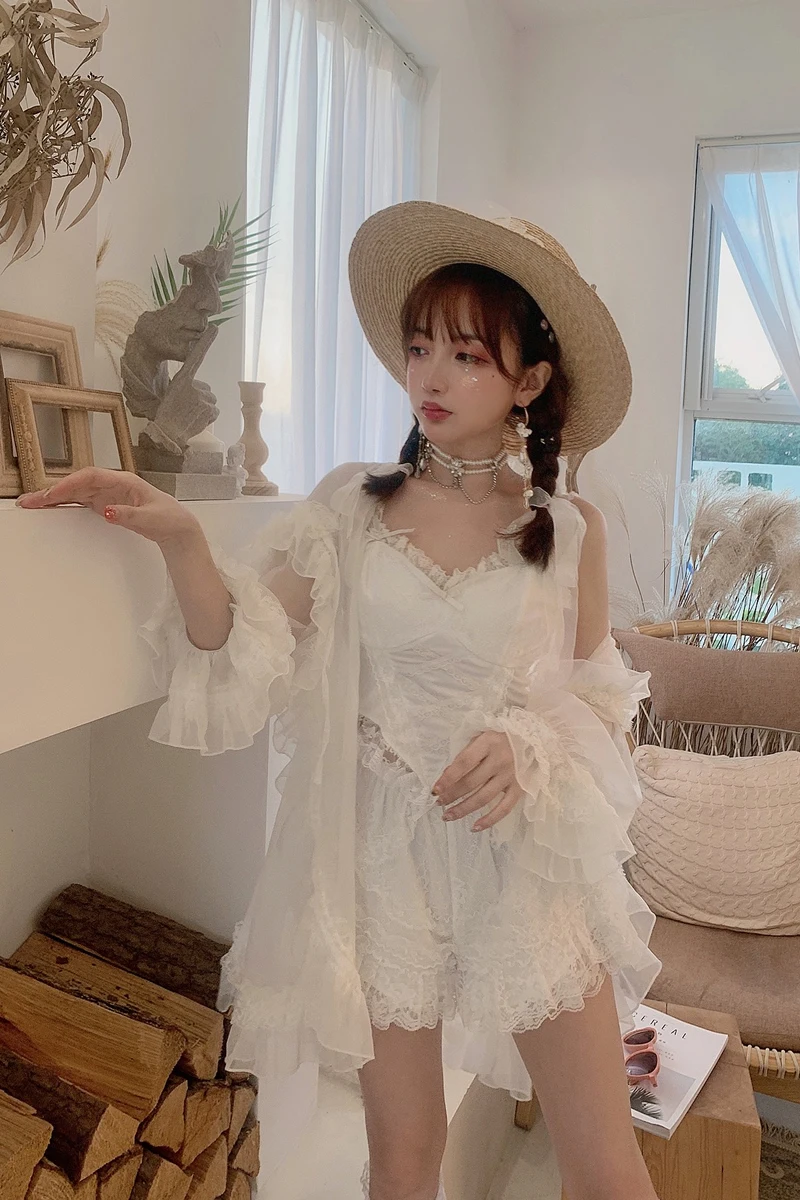 Bobon21 Chiffon Shirt Korean Fashion Long-Sleeved Wild Wood Earmuffs Slim Slimming Chiffon Printing Joker Shirt Pink C1776