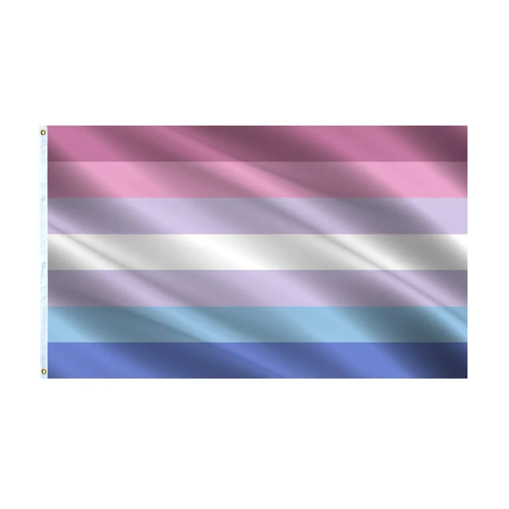 

Xingying 3x5 Ft 60x90CM 90x150CMBigender Pride Flag Bi Gender LGBT Gray Transgender LGBTQ Rainbow Flags