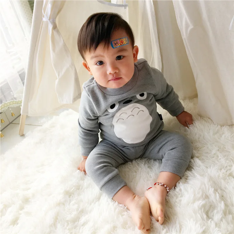 Г. Зимний стиль, Chen Mom, Бархатный спортивный костюм детское термобелье с рисунком коричневого медведя комплект из двух предметов с высокой талией и поясом
