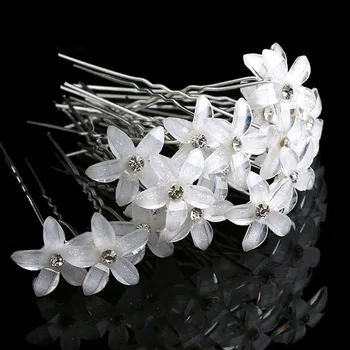 

Wholesale 20pcs/lot Flower Crystal Rhinestone U-Shaped Hairpin HairClip Wedding Bridal Headdress Jewelry Hair Accessories New