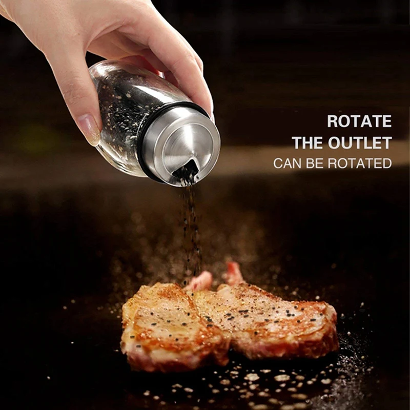 7Pcs/Set Rotating Stainless Steel Cruet Condiment Spice Jars Set Salt And Pepper Shakers Seasoning Sprays Kitchen Tool 7Pcs/Set Rotating Stainless Steel Cruet Condiment Spice Jars Set Salt And Pepper Shakers Seasoning Sprays Kitchen Tool