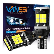 Vanssi 2 pces 921 t15 led back up reverso lâmpadas t15 912 w16w lâmpadas led canbus wy16w led indicador bulbo branco âmbar amarelo