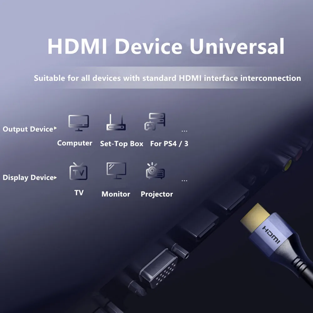 Кабель 8K HDMI 2 1 HDR RGB 4:4:4 аудио видео кабель Ultra HD (UHD) 48 Гбит/с 8 к 60 Гц 4 120 Ультра