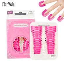 FlorVida 26 наконечников для ногтей защитные зажимы многоразовые пластиковые инструменты для дизайна ногтей накладка на палец УФ Гель-лак Избегайте разлива маникюра