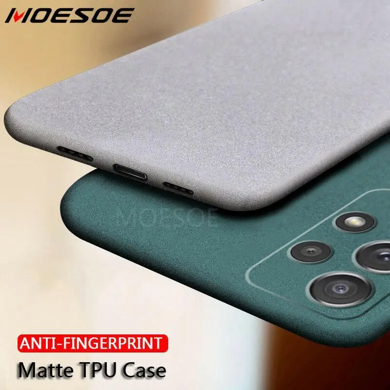 Sandstone Solid Plain Matte Silicone Phone Case For Samsung A52 A72 5G A82 S21 Ultra S20 FE A31 A51 A71 Note 20 Ultra Back Cover