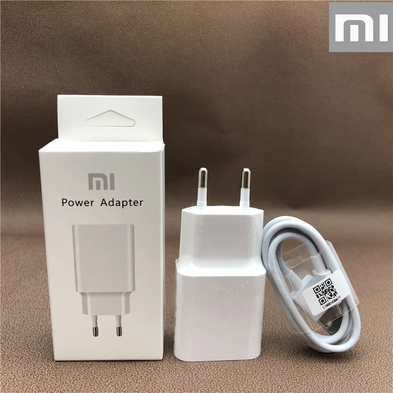Xiaomi mi USB зарядное устройство адаптер 5 В/2A ЕС mi cro USB кабель для красного mi 4 4X 4A Note 5 5A 6 6A 7 7A S1 S2 в штучной упаковке