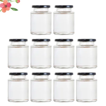 

10 Pcs Kitchen Glass Storage Jars Food Storage Containers for Restaurant Kitchen Home Store