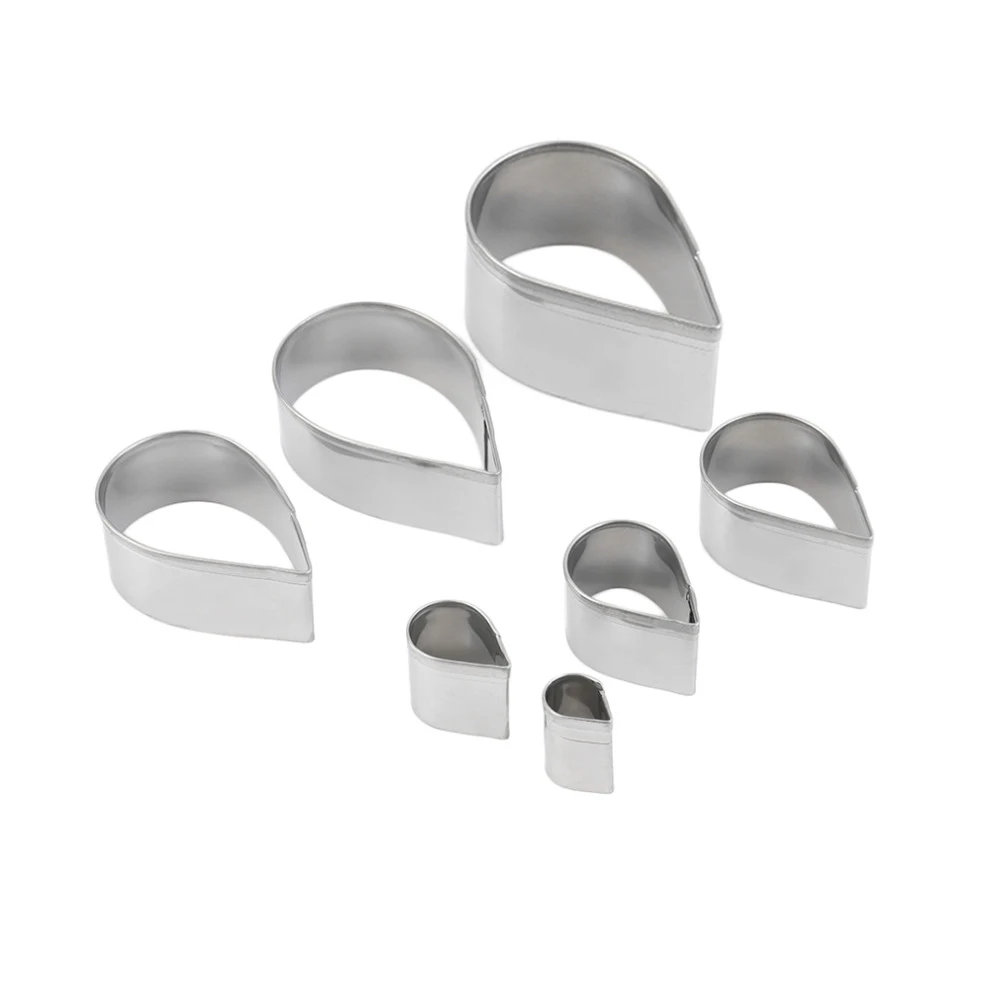 3/7Pcs/Set Stainless Steel Rose Petal Cake Metal Cookie Cutter Mold Craft Pastry Paste Icing Cutting Decoration Baking Mould Set